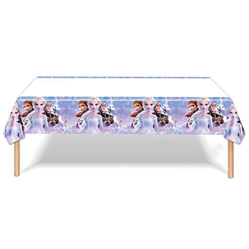 Frozen Nappe de Fête de Jeu - 1PCS 180 x 108cm,Table Cover en Plastique Jetable, Fournitures de Fête pour garçon et Fille Enfants Décorations d'anniversaire