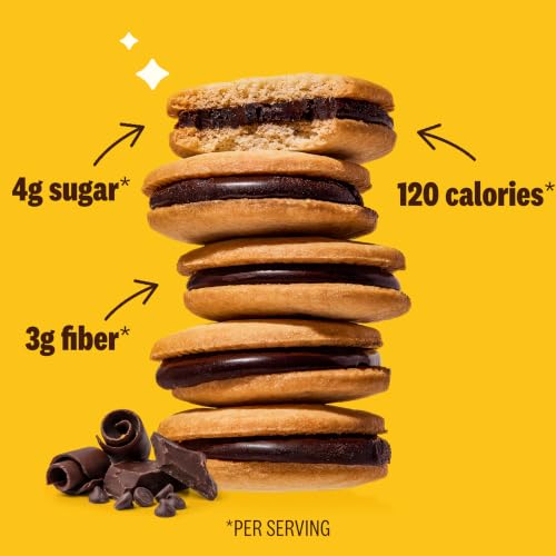 Image of Rip Van Romeos Dark Chocolate Fudge Cookies - Low Sugar Cookies - Healthy Keto Snack - Individual 2 Packs (18 Count)