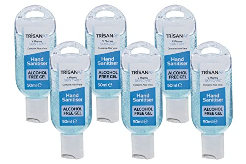 TrisanAF 50ml Alcohol Free Hand Sanitiser Gel 6 PACK