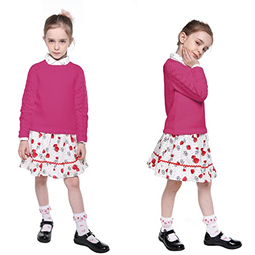 Image of Kid Nation Girls Sweaters for Teen Girls Toddler Girl Cute Knit Crewneck Pullover