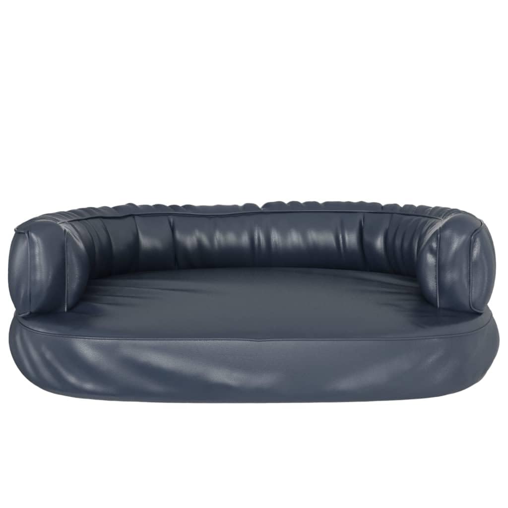 Cuccia ergonomica per cani con schiuma, in ecopelle, 75 x 53 cm, antiscivolo, con bordo morbido, delicato sulle articolazioni, per cuccioli e anziani