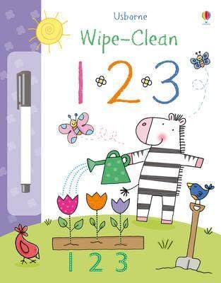 Usborne Wipe clean 123 Original English Popular Colouring Story Activity Baby Books