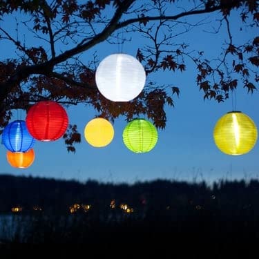 Lampions Paket SOLAR (Solarenergie) - 35 St. Outdoor Nylon lampions