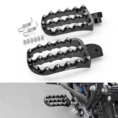 Grand pied de lit KLR650 en aluminium usiné CNC anodisé noir durable