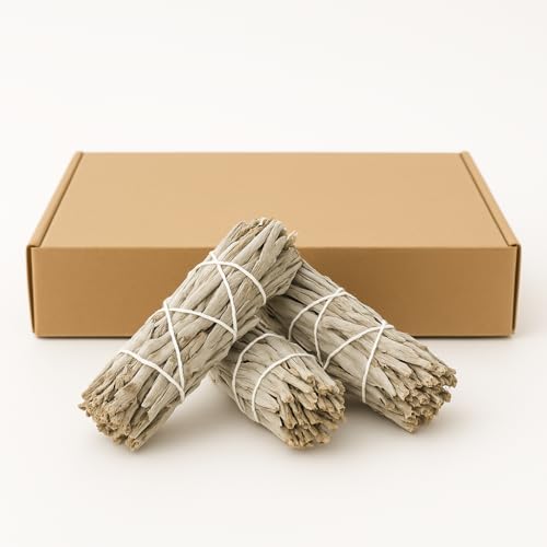 Native Spirit | Juego de 12 palitos de salvia blanca | aprox. 18 cm de incienso hecho a mano de hojas secas al sol | comercio justo de California | Limpieza y revitalización energéticas