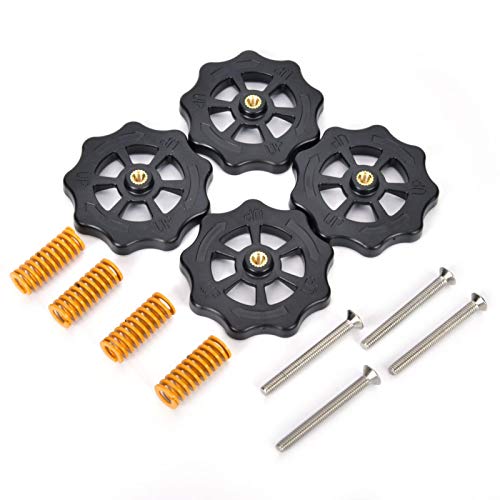 3D Printer Hot Bed Leveling Kit M4 Hand Twisted Nuts + Spring + Screw Printer Exclusive Accessories Full Set of Hand-nut