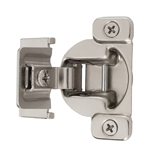 Amerock | Concealed Cabinet Hinge | 1/2 Inch (13 Mm) Overlay Hinge | Nickel | 2 Pack | Self-Closing Hinge | Cabinet Door Hinge #TOP1