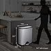 simplehuman Rectangular Dual Compartment Recycling Kitchen Step Trash Can, 46 Liter, Brushed Stainless Steel