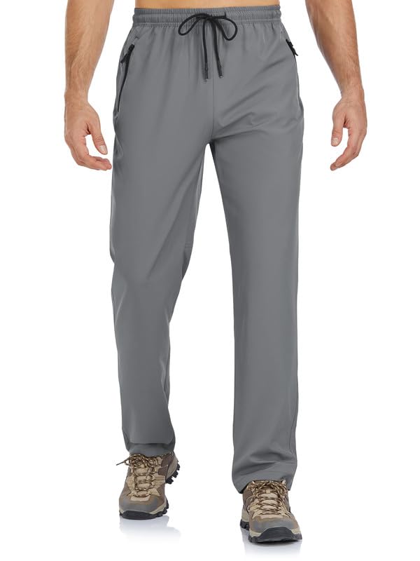 BondiTrekk Pantalones de chándal para hombre, con cremallera, pantalones de deporte, largos, pantalones de entrenamiento, pantalones de yoga, pantalones de sudadera, pantalones con goma elástica para