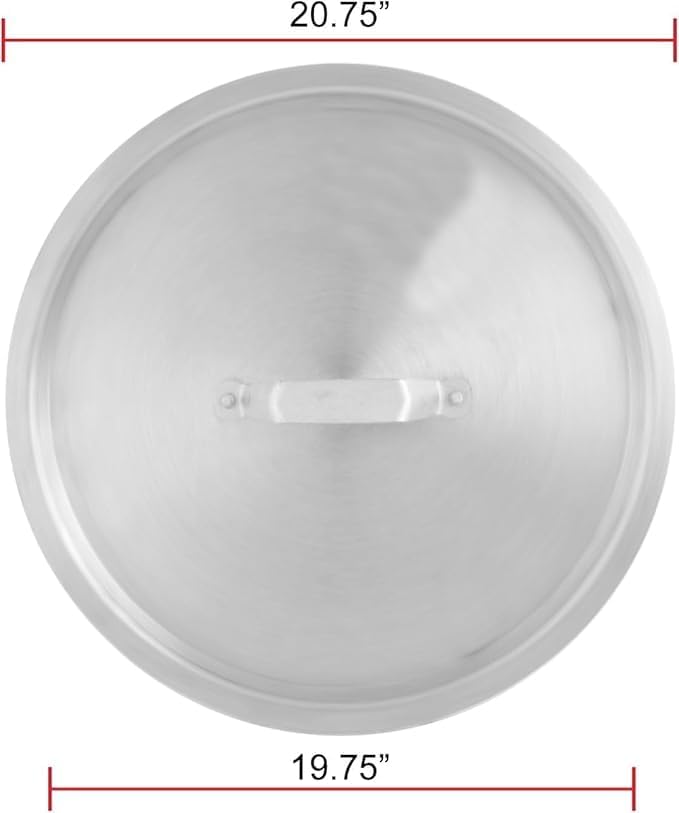 100 Qt Aluminum Stock Pot Lid Height 1.8mm Thickness- Multipurpose Pot Cover Cookware for Pasta Soup Large Stockpot Lid Stew Simmering Suitable for Preparation in Restaurants and Home Kitchens
