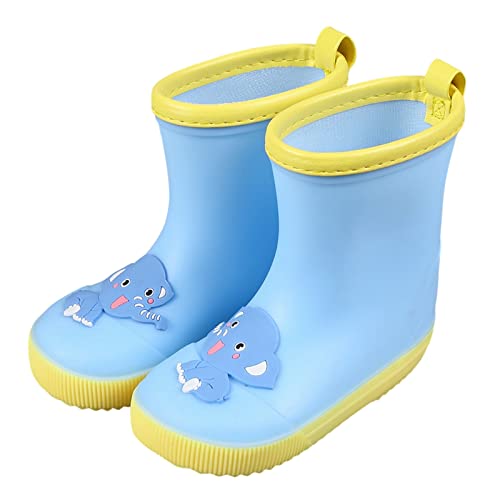 sfdgfhyf Boys Water Shoes for Boys Elephant Cartoon Character Rain Shoes Children's Rain Shoes Boys and Girls Water Shoes (C, 9 Toddler)