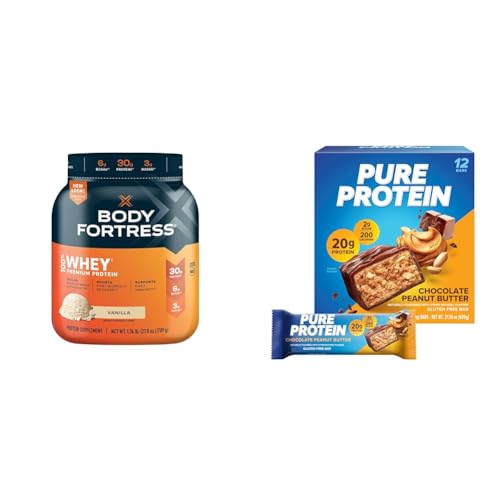 Body Fortress 100% Whey Protein Powder Vanilla 1.74lbs &