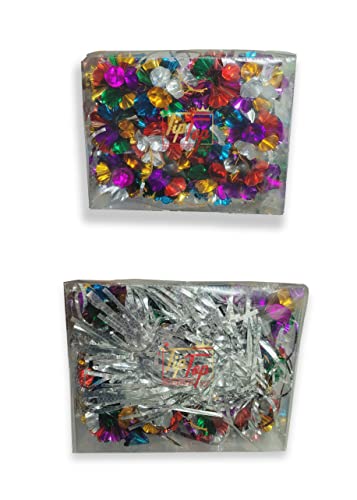 Image of Premium Shiny Paper Handmade Cone Hanging Balls with Tassel (Pack of 12) (Medium)