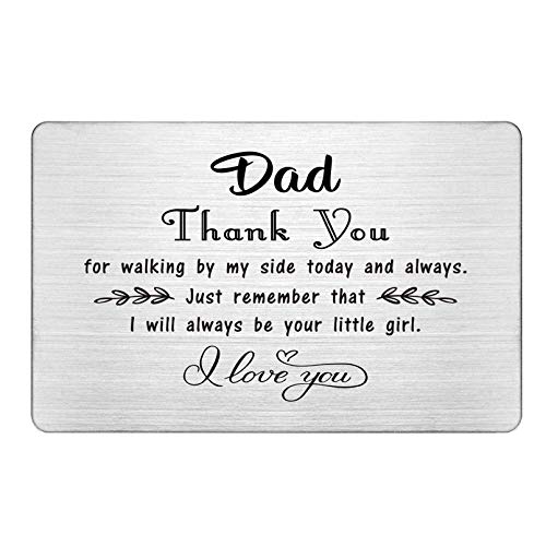 Laluminter Father of the Bride Gifts from Daughter, Dad Wedding Gift Wallet Card, To My Dad Wedding Day Keepsake