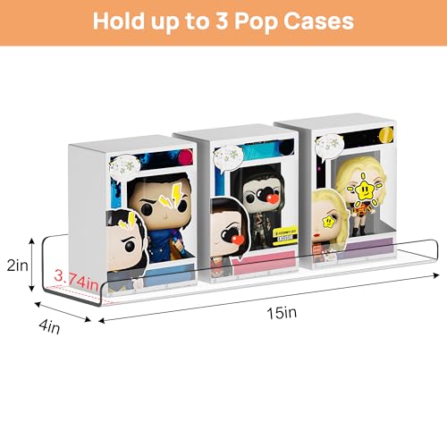Image of upsimples 10 Pcs 15 inch Acrylic Shelves for Wall Display and Storage, Clear | Transparent Design Highlights Skincare, Perfume, Easy-to-Find Versatile Floating Shelves for Bathroom, Bedroom and Playroom