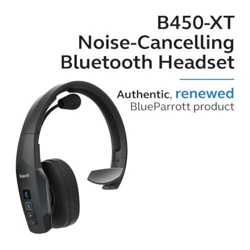 Image of BlueParrott B450-XT Noise Cancelling Bluetooth Headset - Updated Design with Long Wireless Range, Up to 24 Hours of Talk Time & IP54-Rated Wireless Headset (Renewed)
