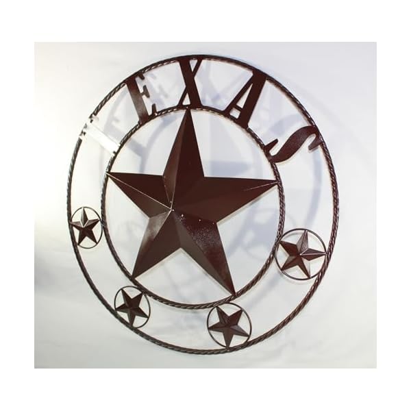 24 texas brown star barn metal lone star wall art coffee brown western home decor ranch farmhouse garden patio living room garage barn texas usa home decor handmade item eh12055  urban country home decor