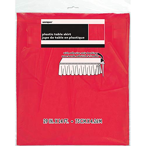 Ivory Solid Plastic Table Skirt, 29x14ft