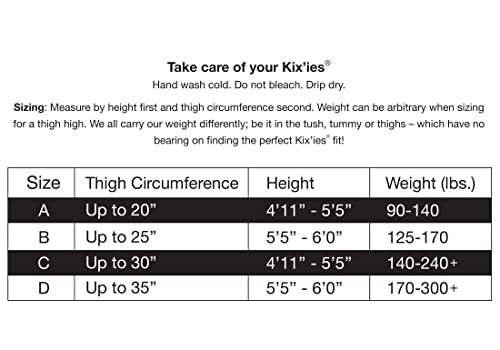 Kix`ies Stockings For Women | Thigh High Stockings With No-Slip Grip Stay Ups Thigh Bands | Womens Thigh High Stockings (Tiffany Black Diamond Pattern 1305D) #TOP3
