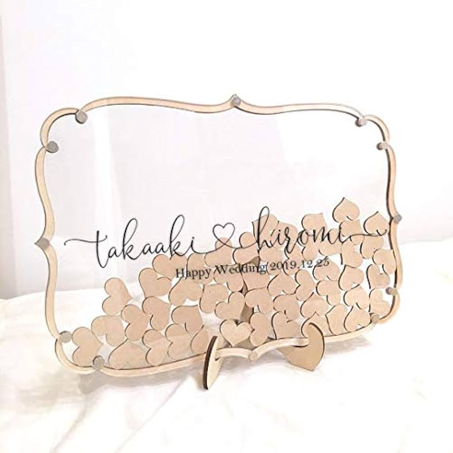 ウェディング ゲストブック ハートドロップス 70-100名様用 楽天市場】名入れ ウェディングドロップス スクエア型【送料無料