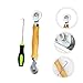 BUTIFULSIC 2pcs Window Screen Installation Tool Kit Mesh Screen Spline Roller Hook Lifter Comfortable Handle Easy to Use Accessory