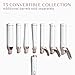 T3 - Whirl Trio Interchangeable Styling Wand | Three Custom Blend Ceramic Barrel Professional Wand Set for Endless Possibilities | Tapered, 1 Inch and 1.5 Inch Barrels, (White/Rose Gold)