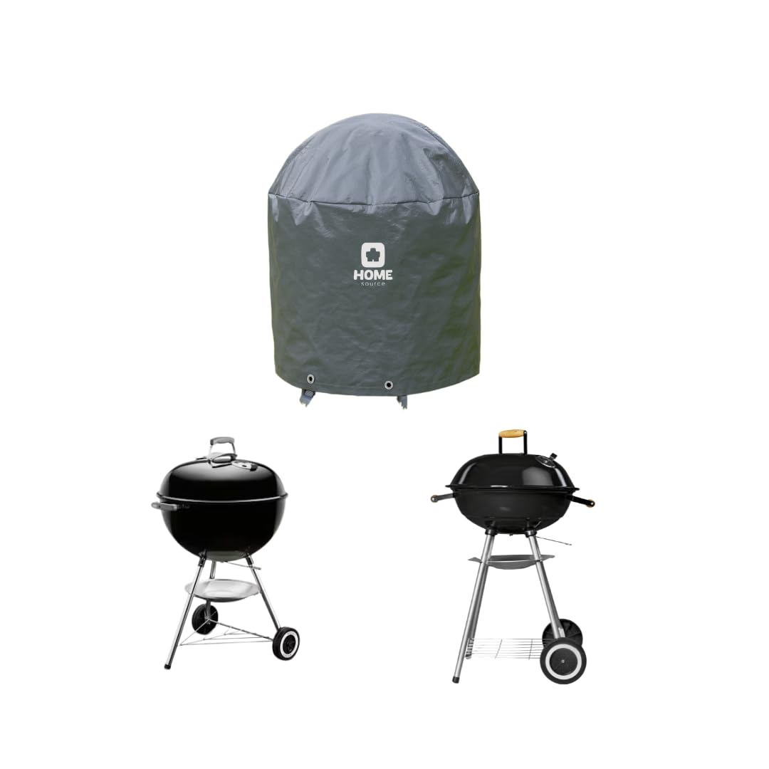 Home Source Duracover Kettle BBQ Protective Cover, Waterproof for Outdoor Use – Durable Polyester with Drawstring Closure, Kettle BBQ Cover
