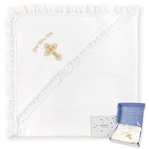 Luxury Cotton Baby Blanket for Baptism & Christening