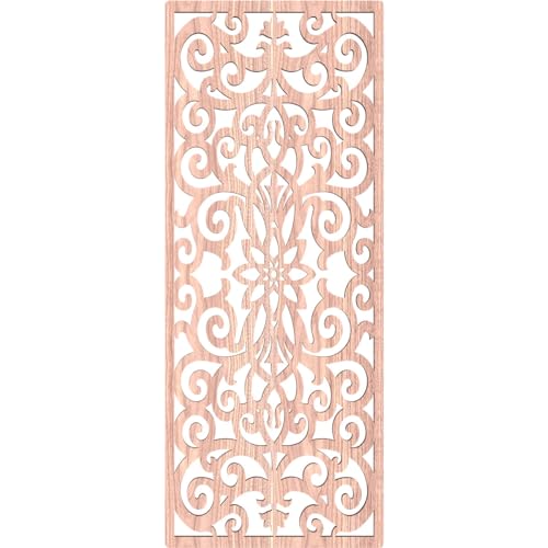 Image of Buel Decorative Pierced Fretwork Wood Wall Panels, 11 3 /8 inchW x 29 3 /8 inchH x 3 /8 inchT, Walnut