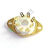 Quantity: 4 pieces Cary 4pc 8Pin Oro Enchufe con tubo de vacío de cerámica Base de válvula de Octal fr EL34 kt88 6550 Amp