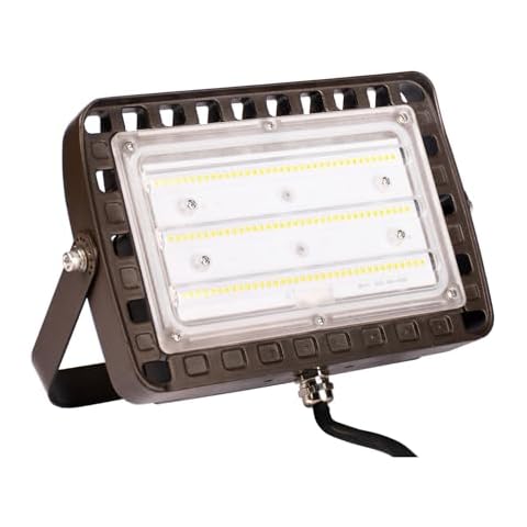 50W LED Flood Light Outdoor 500W Equiv., 6500lm Super Bright Security Light, 5000K Daylight White, Outdoor Floodlight, IP65 Waterproof Outside Floodlights for Yard, Garden, Playground,U-bracket Cover