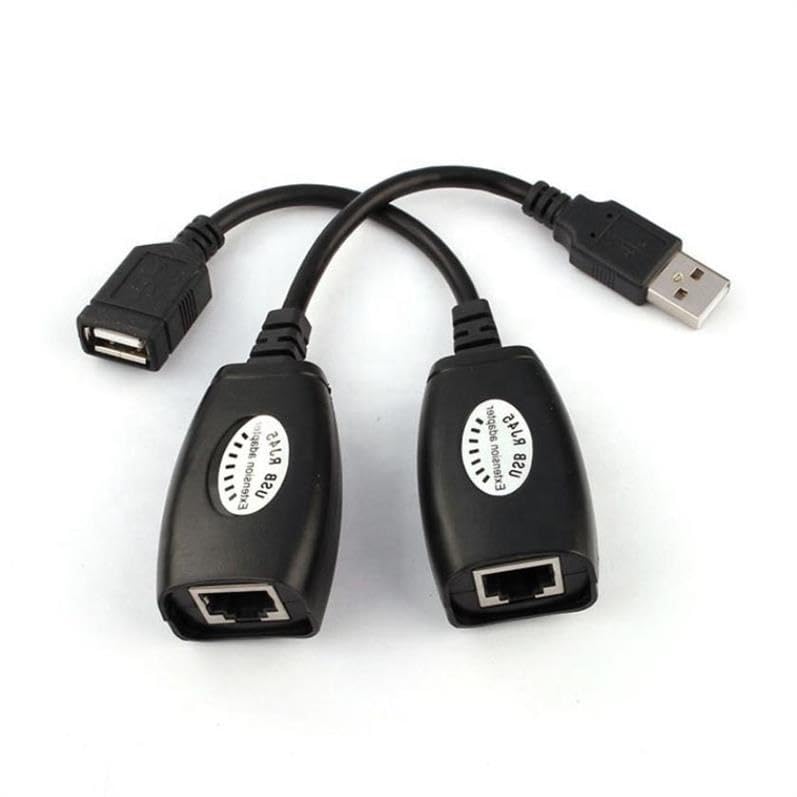 FORIDA USB to RJ45 LAN Extender Adapter | USB 2.0 Over Ethernet Cat5 Cat5e Cat6 | Up to 150ft (50m) USB Extension Cable Connector
