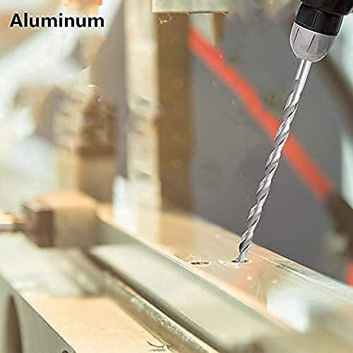 Miniatura 6 de Broca extra larga, 7.874 in, taladro helicoidal HSS de vástago recto, broca helicoidal para madera (0.315 in)