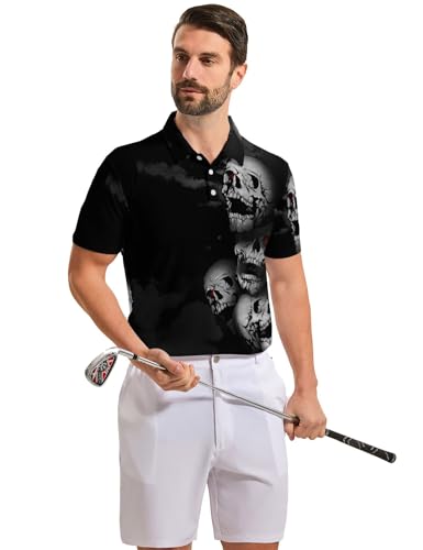 Mens Funny Polo Shirts, Short Sleeve Golf Shirts, Moisture Wicking Quick-Dry Business Casual Shirt for Men2