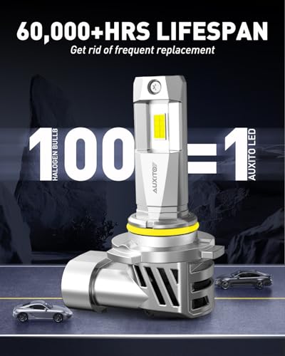 Image of AUXITO 9005 9006 Bulbs, 88000LM Brighter Ultra-Bright, Plug N Play, Long Lifespan, No Flicker, 99% Compatibility, 4PCS