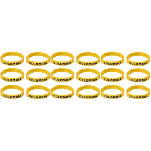 BESPORTBLE 18 pcs Game Unisex Silicone Bracelets Fashion Athletics Fan Supporter Gymnastics Colombia Supporters Souvenir Champions Fans Soccer Football Hockey Rugby