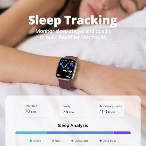 Image of Smart Watch for Women, 1.83 inch HD Touchscreen Fitness Tracker, Bluetooth Calling, 110+ Sports Modes, Heart Rate SpO2 Sleep Monitor, DIY Dial, IP67 Waterproof, Compatible with Android & iOS
