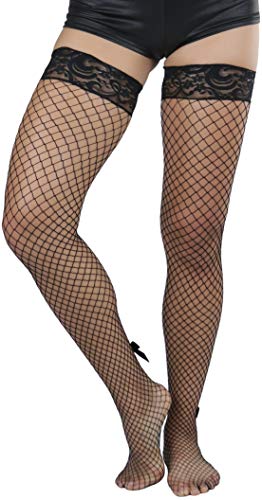 Image of ToBeInStyle Women's Timeless Backseam Fishnet Stocking