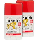 Petkin Anti Itch Stick for Pets - Simply Rub on Anytime to Provide Pain & Itching Relief for Dogs & Cats on Contact - Bitter Taste Stops Licking & Chewing - 1.5oz -Ideal for Home or Travel (2pk)