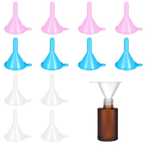 Abeillo 601934_1DD 12Pcs Small Plastic Funnel, Tiny Funnels For Filling Small Bottles Capsules Powder Mini Perfume Funnel cover
