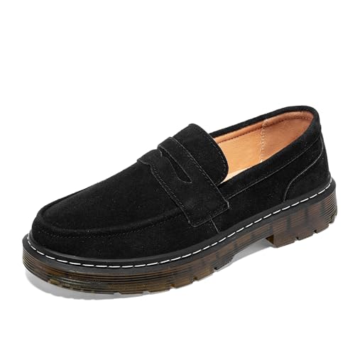Image of Women's Suede Penny Loafer Comfort Driving Moccasins Casual Slip-Ons Loafer Flats Fashion Women Business Work Shoes