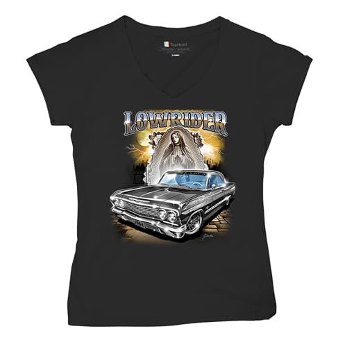 Amazon.com: Original Lowrider Women's V-Neck T-Shirt Mexican
