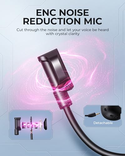 Kofire UG-09 Wireless Gaming Headset, 2.4Ghz Usb Gaming Headphones With Bluetooth 5.4, 53Mm 3D Stereo Sound thumb #4