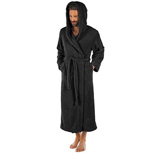 CelinaTex XS-XXXL badjas capuchon effen of tweekleurig, kort of lang steekzakken voor dames, Sherpa knuffelfleece Oeko… - Image 5