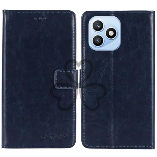 TienJueShi Dark Blue Book Stand Retro Flip Leather Protector Phone Wallet Gel Cover Etui TPU Silicone Case For Honor X8D 6.77 in