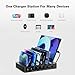 Charging Station for Multiple Devices: 68W 6 Port 20W Fast Phone Charger Dock with 6 Cables, Compatible with Apple Cellphone iPad iPhone Tablet and Other Electronic (Black)