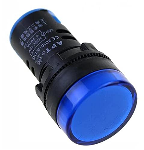 Luz indicadora azul AD16-22DS de 12V con iluminación LED 2