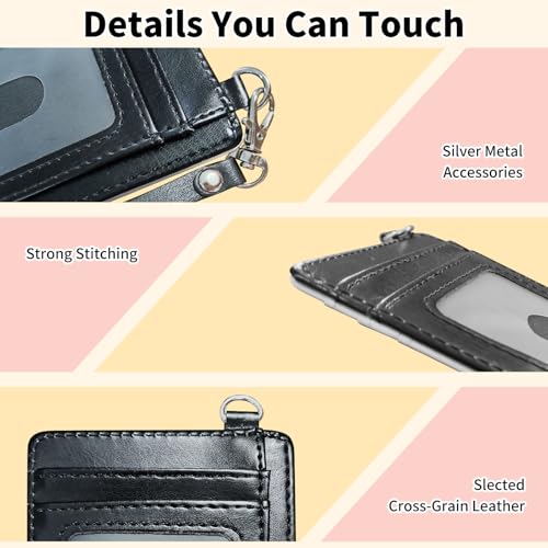 BVDIKMI Slim Wallet for Women, Small Wristlet Keychain Wallet, Front Pocket RFID Blocking PU Leather Wallet Credit Card Holder for Men, Watercolor Chicken3
