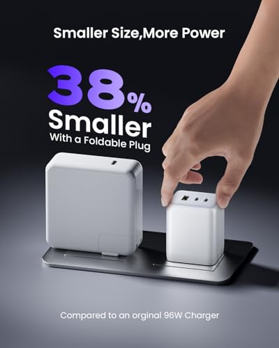 Image of wegear 100W USB C Wall Charger, 3-Port PPS PD 3.0 Compact Foldable Wall Charger Block, Fast Power Adapter for MacBook Pro /Air, Dell XPS, iPad Pro, iPhone 17 /16 /15, Galaxy S25 /S24, (White)