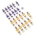 Foosball Soccer Table Football Men Player Replacement Parts with 11 11 Yellow Foosball Players Black White Soccer Ball for 1.4M Soccer Table